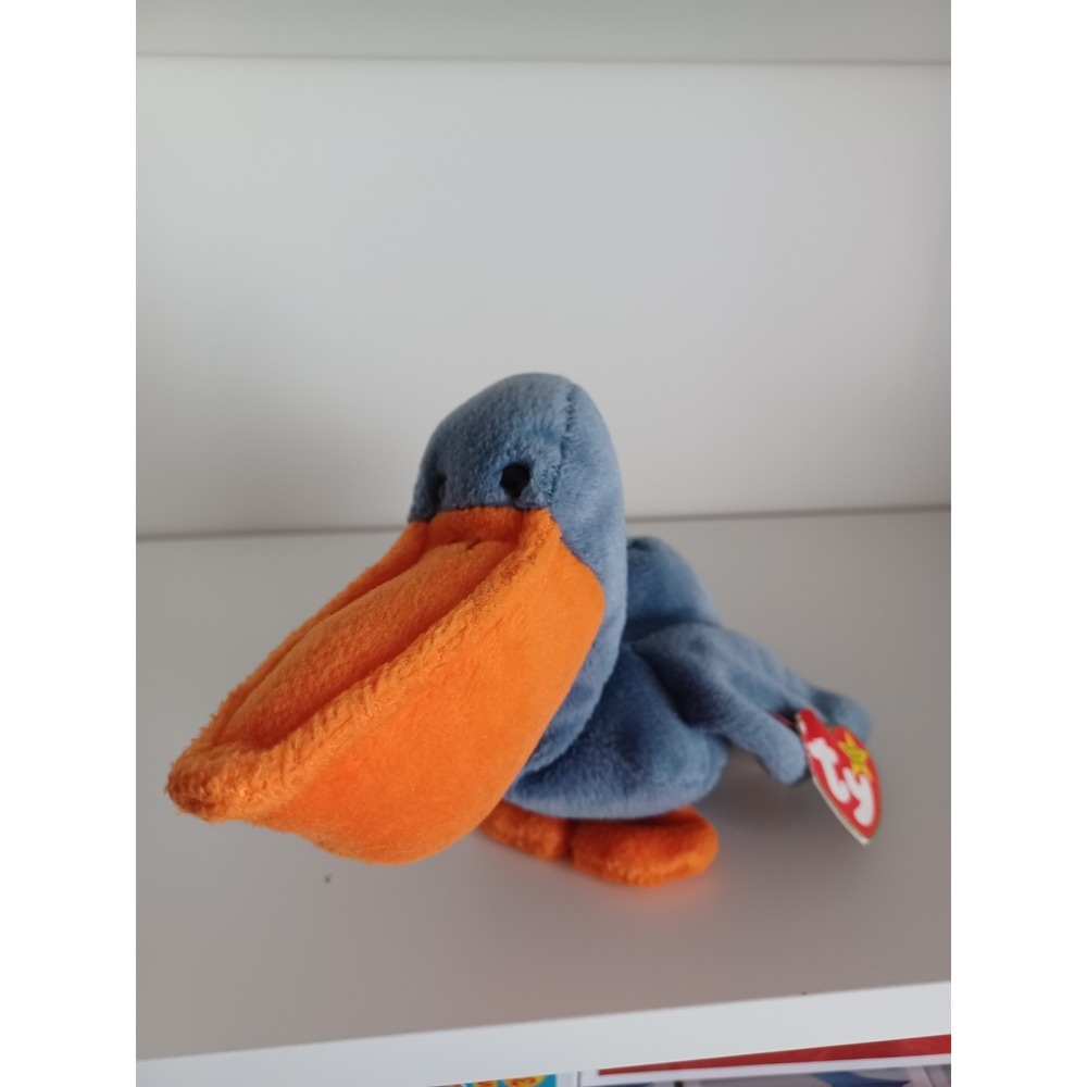 Vintage Scoop The Pelican Ty Beanie Baby Plush Stuffed Animal Collectible Toy